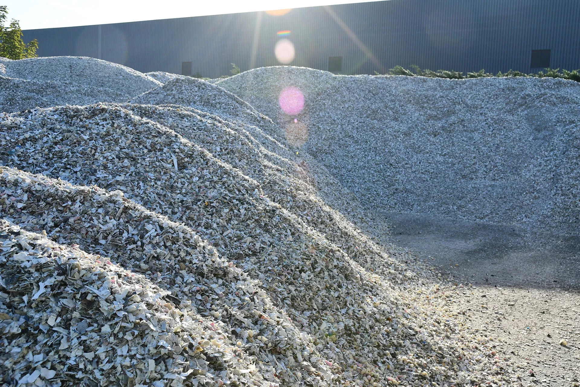 Shredder residue